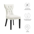 thumbnail image 3 of Side Dining Chair, Set of 2, White, Velvet, Modern Contemporary, Kitchen Room Cafe Bistro Restaurant Hospitality, 3 of 9