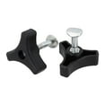 thumbnail image 4 of 2 Pcs Plastic Triple-Cornered Handle Knob Nut Screw Bolt for Lawn Mower Machine, 4 of 9