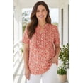 thumbnail image 2 of Woman Within Plus Size Pintucked Half-Button Tunic, 2 of 6