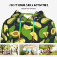 thumbnail image 4 of Wukai Fresh Avocado Print Womens Hoodies Fleece Sweatshirts Long Sleeve Sweaters Pullover Fall Outfits Winter Clothes-X-Large, 4 of 7