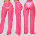 thumbnail image 2 of Maillot de Bain Grande Taille pour Femmes, Bikini en Maille Transparente, Pantalon Long de Plage, 2 of 2