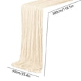 thumbnail image 3 of Yhmxh Cheesecloth Table Runner 35"x118", Boho Table Runner Decor Soft Gauze Rustic Wrinkle Wedding Table Decor for 10ft Table Birthday Party, Baby Shower, Bridal Shower, Home & Event Decor, 3 of 6