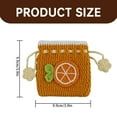thumbnail image 3 of CMrtew ‌Handmade Crochet Coin Purse Vintage Orange Change Wallet for Women & Girls | Compact Giftable Organizer with Detachable Keychain (Holiday Season Gift Idea)‌‌, 3 of 9