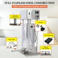 thumbnail image 4 of GVN Electric Sausage Filler 10L Sausage Maker Stainless Steel Sausage Stuffer 15.4Lb 110V 120W Sausage Ssteel Stuffing Tubestuffer, 4 of 13