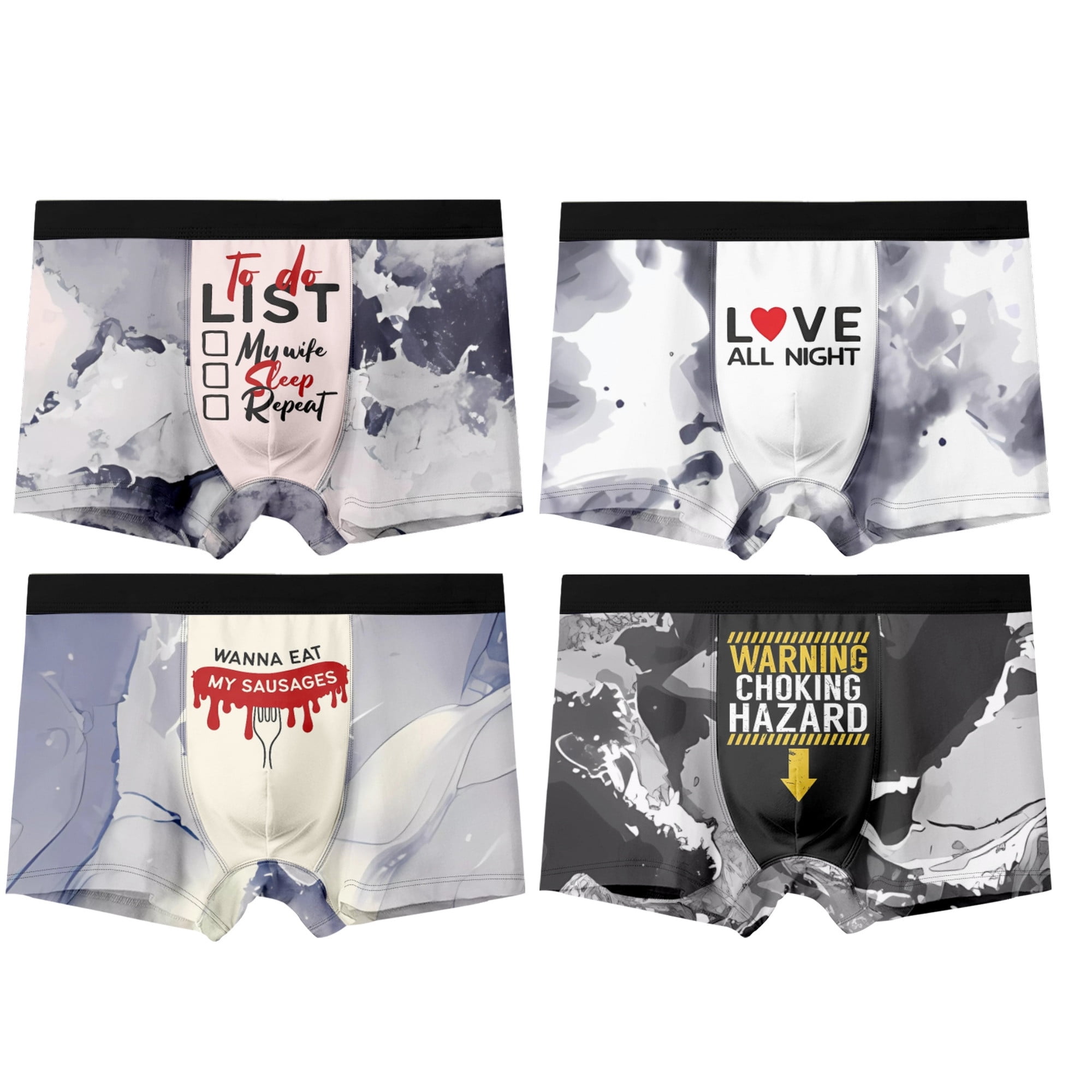 LUXI Matching Underwear,Funny Underwear Men's Underwear Boxer Briefs