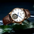 thumbnail image 3 of AESOP Real Flying Tourbillon Skeleton Mechanical Hand Wind Wrist Watch Men Sapphire Crystal Diamond Business Dress Hollow Clock Man Stainless Steel Leather Wristwatch, 3 of 8