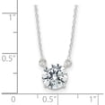 thumbnail image 4 of Sterling Silver Rhodium-Plated Polished Round 8Mm Cz Necklace (Width 7.8) (Length 18) - Jbsp, 4 of 5