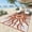 Orange, variant on 8*10/9*12ft Outdoor Rug Waterproof Reversible, Plastic Straw Patio Rug for Camping RV, Modern Sun Geometric Pattern, Large Lightweight Portable Mat for Backyard Deck Beach Picnic
