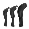 thumbnail image 5 of 3Pcs Mesh Golf Head Cover, Long Neck Golf Headcover Guard , Black, 5 of 10