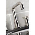 thumbnail image 4 of Kingston Brass KS142RKXPN Webb Widespread Bathroom Faucet with Knurled Handle and Push Pop-Up Drain, Polished Nickel, 4 of 8