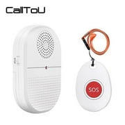CallToU Caregiver Call Buttons with Pager Emergency Alert Button for Disabled & Patient & Elderly 1 Portable Pager & 1  Panic Button