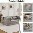 thumbnail image 4 of SOULART 78.74" Loveseat Sofa,Light Gray Convertible Floor Sofa Bed,Boneless Sectional Sofa,No Assembly Required, 4 of 8