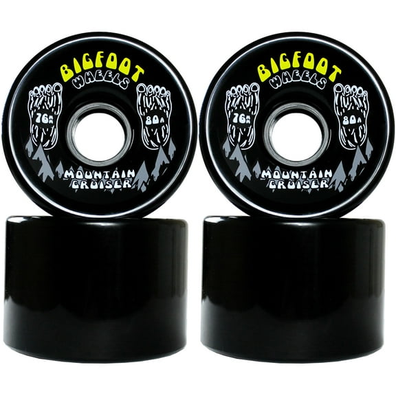 BIGFOOT Longboard Wheels 76mm CRUISERS Black
