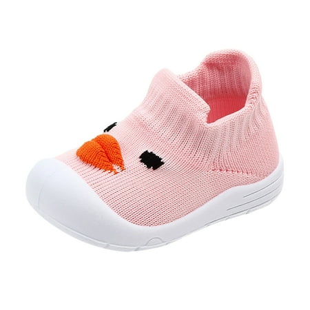 Toddler Girl Shoes Size 16 For 12 Months-15 Months Cartoon Boys Soft Sole Mesh Sport Toddler Sneakers Red