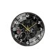 thumbnail image 5 of Reloj de pared decorativo a pilas, diseño de cubo de rueda de coche 2D, ideal para cafeterías. Negro, 5 of 9