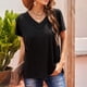 thumbnail image 5 of Camiseta casual para mujer top de manga corta de verano con cuello en V para la playa Octpeak Otros, 5 of 8