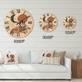 thumbnail image 4 of Designart 'Sun and Moon Shapes In Retro Terracotta Tones I' Modern Wood Wall Clock, 4 of 5