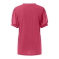 thumbnail image 5 of Summer Oversize Shirts for Womens Fashion Causal Vintage Solid Color Blouse Short Sleeve T-Shirt Top, 5 of 6