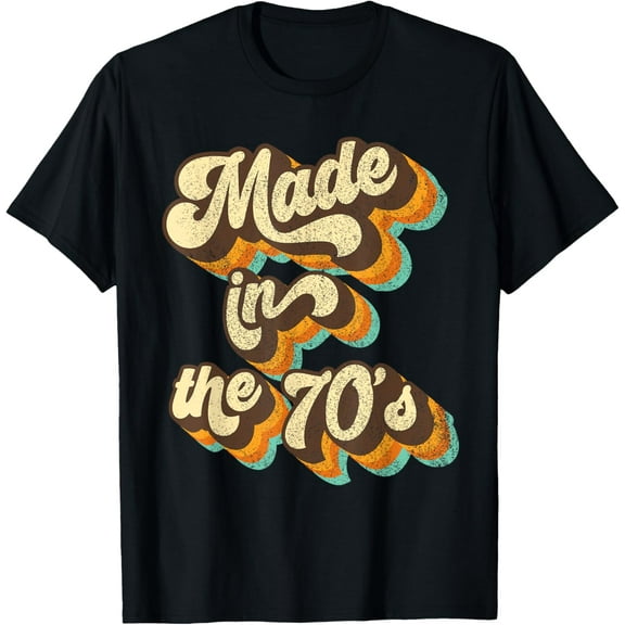 Vibe Born In 70s Costume Party Retro Groovy T-Shirt