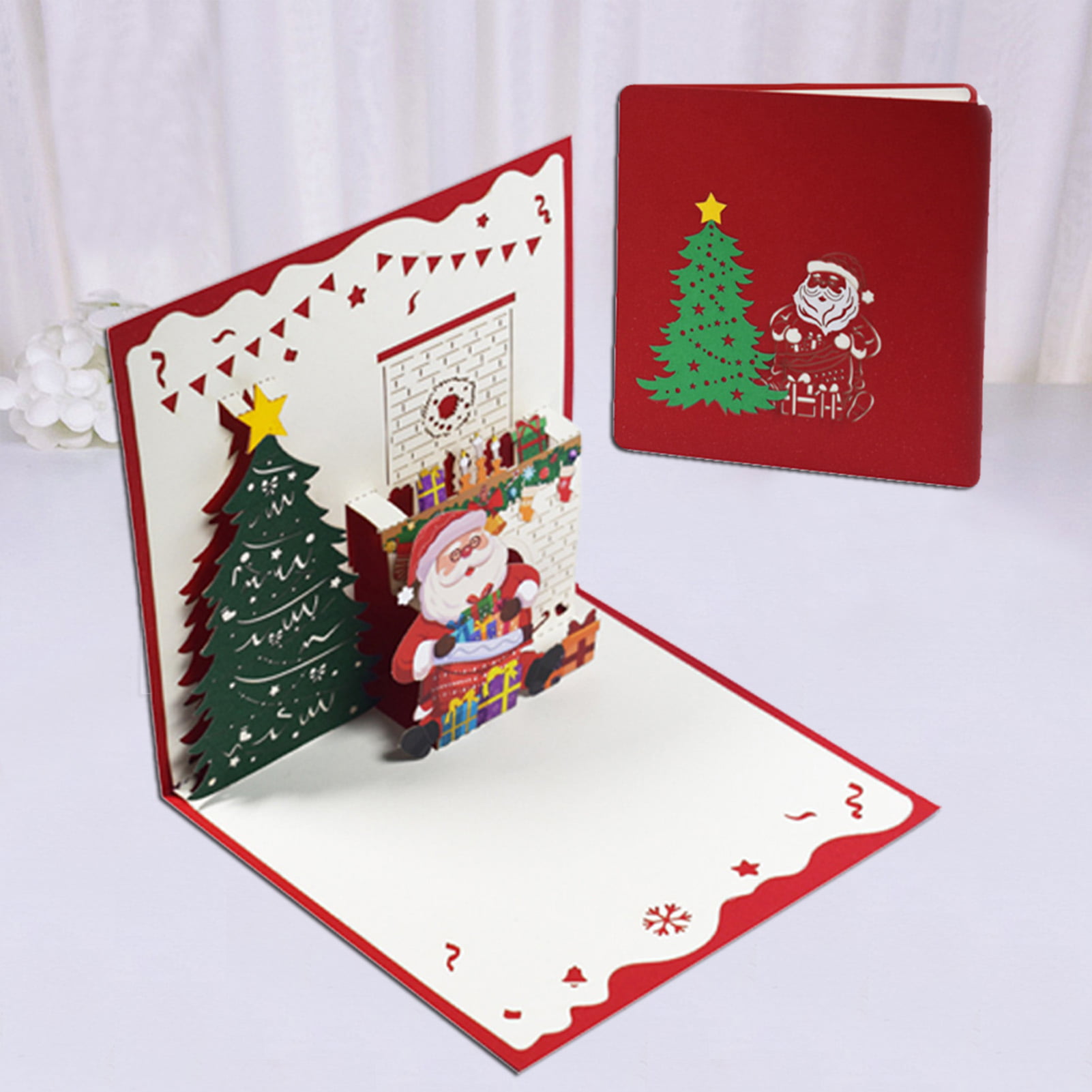 Blank Greeting Cards And Envelopes 4x6 Birthday Cards for Women Friends 3D  Christmas Greeting Card Creative Christmas Eve Message Holiday Card  Christmas Surprise Gift Holiday Blessing 