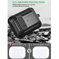 thumbnail image 2 of Airpods Pro 2nd/1st Generation Case Men Lock with Cleaning Kit, OTOPO Protective Cover for Airpod Pro 2 Gen Case Women, Shockproof Rugged Shell for Air Pods Pro Case 2022/2019 Black, 2 of 7
