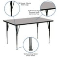 thumbnail image 4 of Flash Furniture Wren 24''W x 60''L Rectangular Grey HP Laminate Activity Table - Standard Height Adjustable Legs, 4 of 9