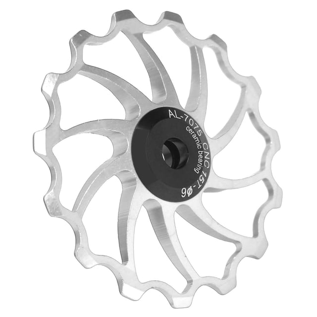 Ymiko 15T Guide Wheel,Rear Derailleur Guide Wheel,MEIJUN Rear Derailleur Guide Pulley Wheel 15T Ceramic Bearing for Folding Mountain Bikes