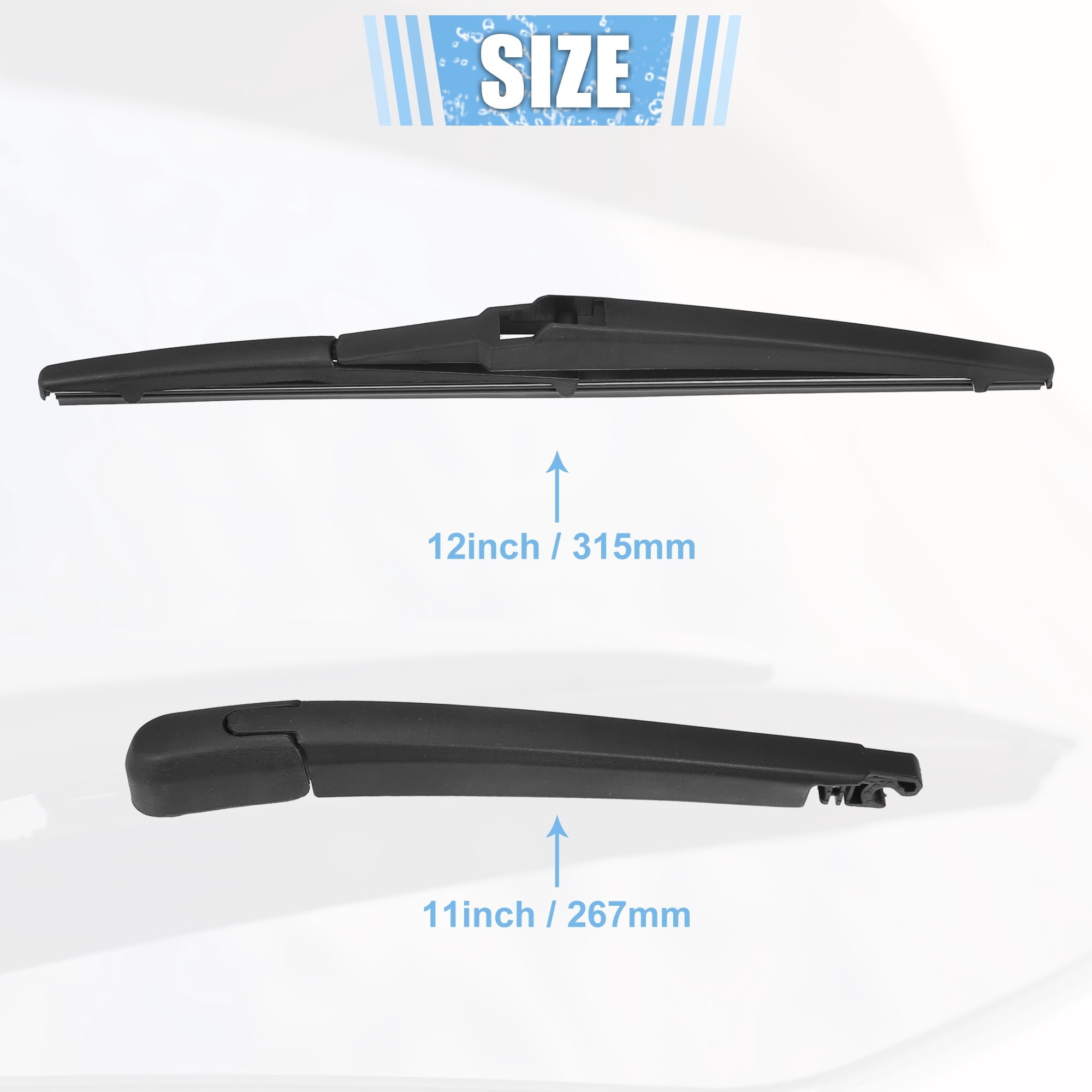 Unique Bargains Rear Wiper Arm Set for Mazda 5 2005-2013 and for Kia Forte 2010-2013