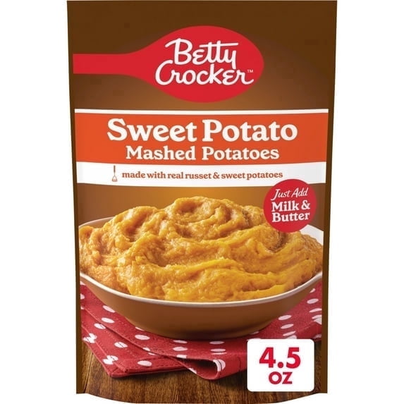 Betty Crocker Sweet Potato Mashed Potatoes, Made with Real Potatoes, 4.5 oz