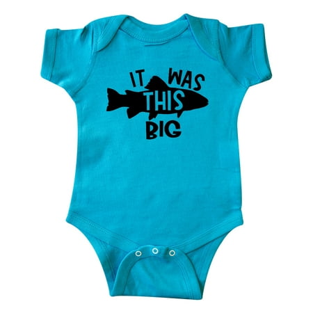 

Inktastic It Was This Big Fishing Humor Gift Baby Boy or Baby Girl Bodysuit