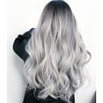 thumbnail image 2 of Peluca Mujer Pelo Largo Rizado Negro Gris Degradado Accesorios BANYUO Electrónica, 2 of 5