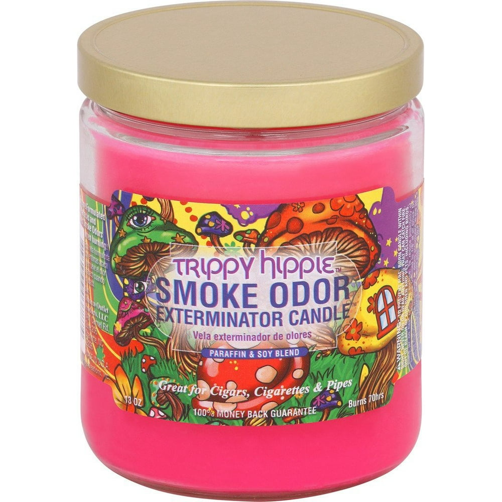 Smoke Odor Exterminator 13oz Jar Candle, Trippy Hippie, 13 oz