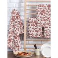 thumbnail image 2 of Farmhouse Red Hand Towels Set, Waffle Weave Kitchen Towels 3 Pieces, Vintage Flower Leaf Botanical Plant Microfiber Hair Face Bath Tea Towel Absorbent Quick Drying Cleaning Dish Cloths 15.7"x23.6", 2 of 7