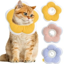Cat Cone Collar,Cute Flower Waterproof Elizabethan e Collar for Cat and Small Dog Anti-Bite Lick Wound Healing Protective Neck Cone After Surgery Recovery Collar for Small Pet