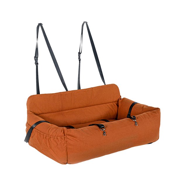 Asiento para perro de coche Asiento elevador para perro para asiento trasero Almohadilla extraíble Sofá Mascotas cómodas SUV Asiento Perrera Nido para Marrón Yinane Asiento de coche para mascotas