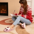 thumbnail image 6 of Ecetana Women's Christmas Fuzzy Cute Warm House Slippers Bedroom Indoor Shoes, 6 of 7