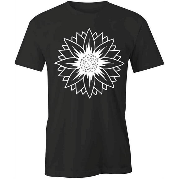 Sunflower T-Shirt | Pretty Flower Black Tee Gift