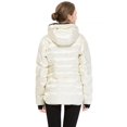 thumbnail image 4 of Orolay Women Warm Down Jacket with Hood Unique Quilting Coat White L, 4 of 6