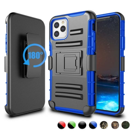 Njjex for 2019 Cases Holster Belt iPhone 11 / 11 Pro / 11 Pro Max, Heavy-Duty Military-Grade Drop Protection w/Kickstand Included Belt Clip