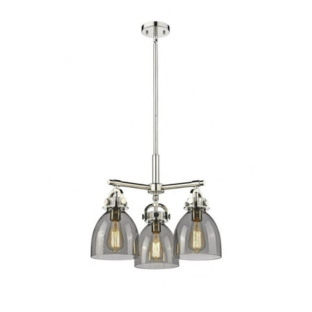 

Innovations Lighting - Newton Bell - 3 Light Stem Hung Pendant In Industrial