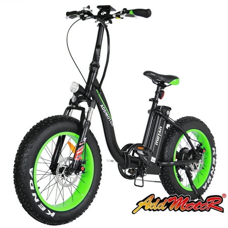 Addmotor 500W Electric Bicycles 10.4AH Folding Fat Tire Electric Bike Low-frame Comfortable M-140 Snow E-bike For (Best Electric Fat Bike)