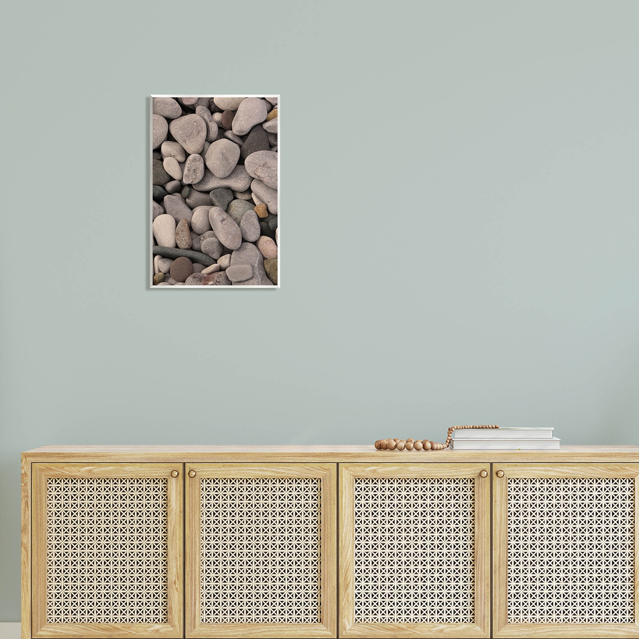 Various Beach Pebbles Composition Coastal Photograph Unframed Art Print Wall Art