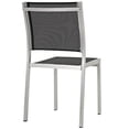 thumbnail image 4 of Modway Shore Side Chair Outdoor Patio Aluminum Set of 2 in Silver Black, 4 of 5
