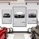 thumbnail image 2 of Pop-póster de coche deportivo francés en blanco y negro, Estética de lujo, Impresión de lienzo Chiron para arte de pared, decoración de la habitación del garaje del hogar, 2 of 4