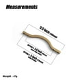 thumbnail image 2 of Goo-Ki Double Hole Centers (3.8''/5'') Champagne Bronze Cabinet Pulls, Zinc Alloy Cabinet Handles for Drawer Cupboard Wardrobe, 6 Pack, 2 of 9