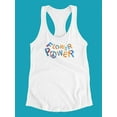 thumbnail image 3 of Flower Power Hippie Design Tank Women -Image by Shutterstock, Female x-Large, 3 of 4