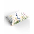 thumbnail image 2 of Spring Flower Queen Size Comforter Set, Floral Watercolor Hand-painted Modernism Soft Bedding for All Seasons, 4 Pcs Bed Set with 1Comforter (90"x92") ,1 Sheet(94"x116"), 2 Pillowcases (19"x29"), 2 of 7