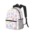 thumbnail image 2 of Haiem Easter Colorful Rabbit Lightweight Backpack for School, Classic Basic Water Resistant Casual Daypack for Travel with Bottle Side Pockets, 2 of 8