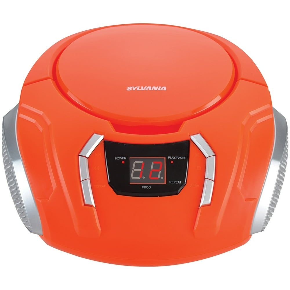 SYLVANIA SRCD261 Portable CD Players with AM/FM Radio (Orange)
