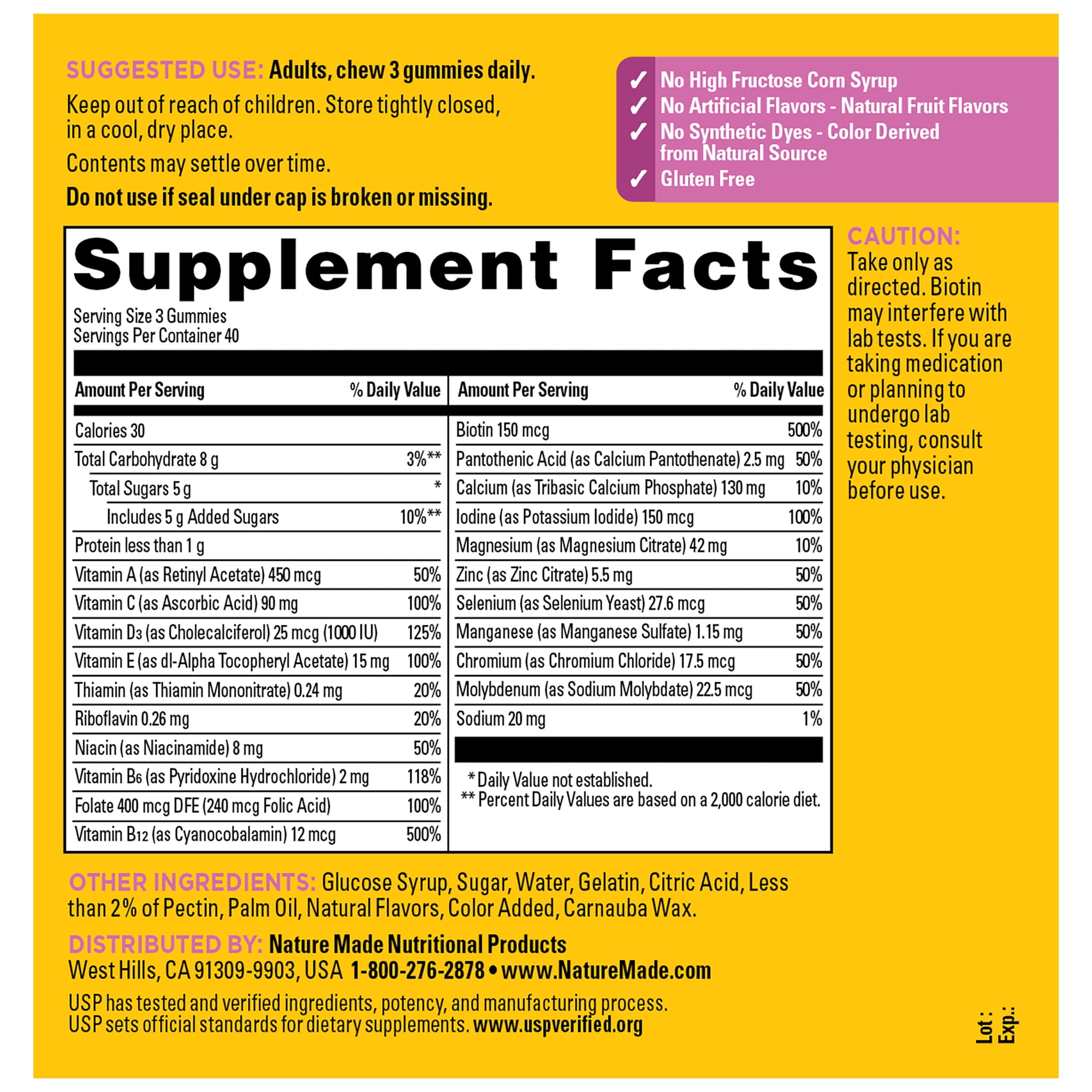Nature Made Advanced Multi Vitamin for Women with Magnesium, Calcium & B Vitamins, 120 Ct, Supports General Wellness for Her